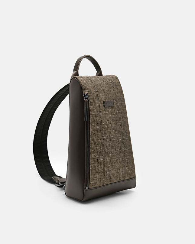 Textured Crossbody Pouch - Taupe