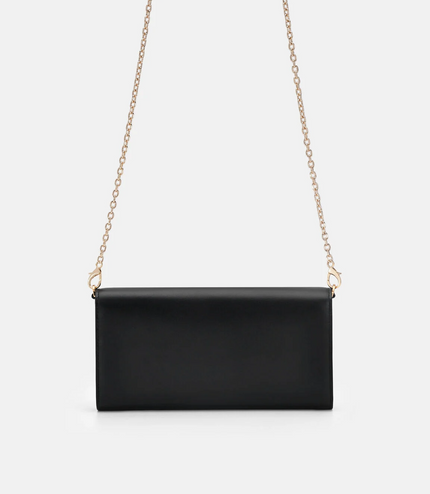 Jattle Leather Bi-Fold Long Wallet - Black