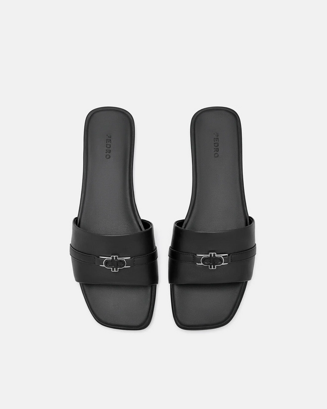 PEDRO Icon Leather Sandals - Black