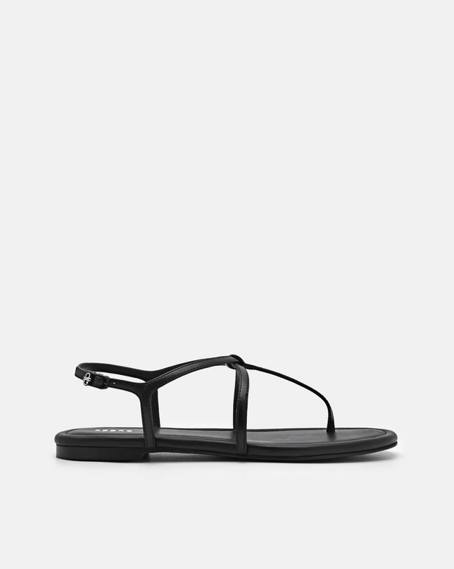 Strappy Ankle Strap Sandals - Black