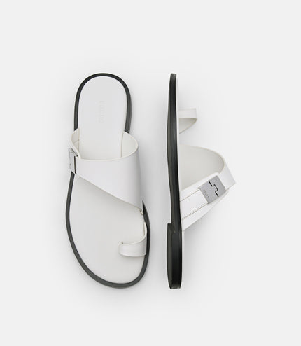 Jatte Leather Sandals - Chalk