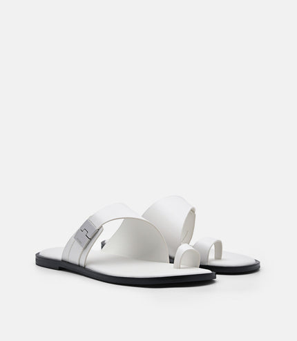 Jatte Leather Sandals - Chalk