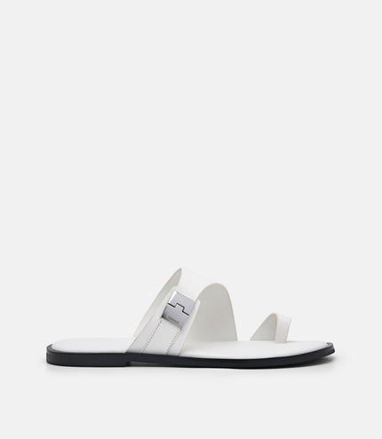 Jatte Leather Sandals - Chalk