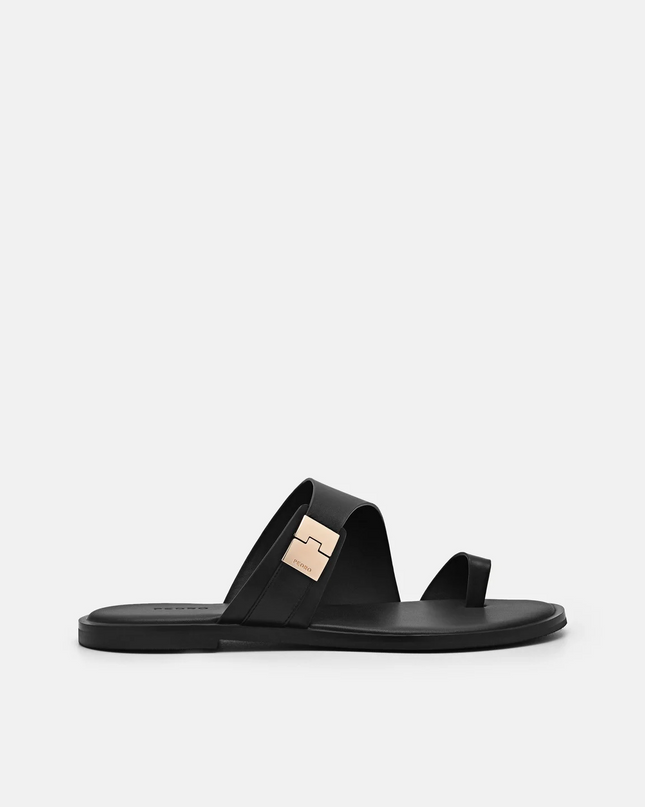 Jatte Leather Sandals - Black