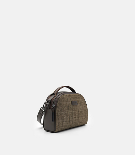 Textured Crossbody Bag - Taupe