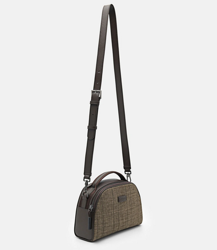 Textured Crossbody Bag - Taupe