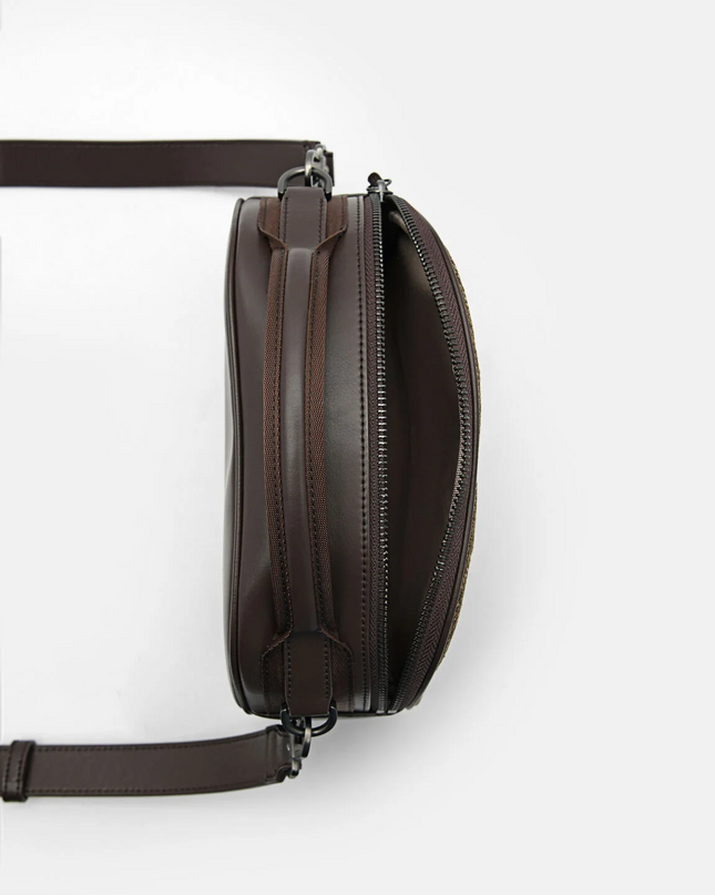 Textured Crossbody Bag - Taupe