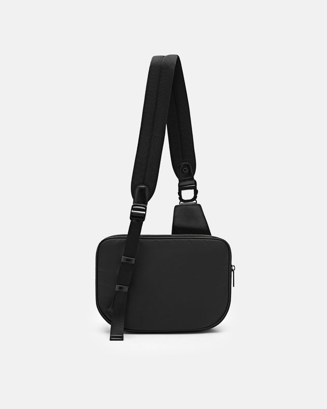 Nylon Crossbody Pouch - Black