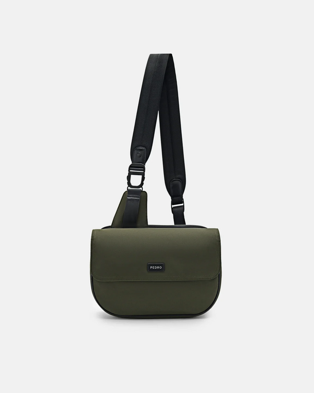 Nylon Crossbody Pouch - Military Green