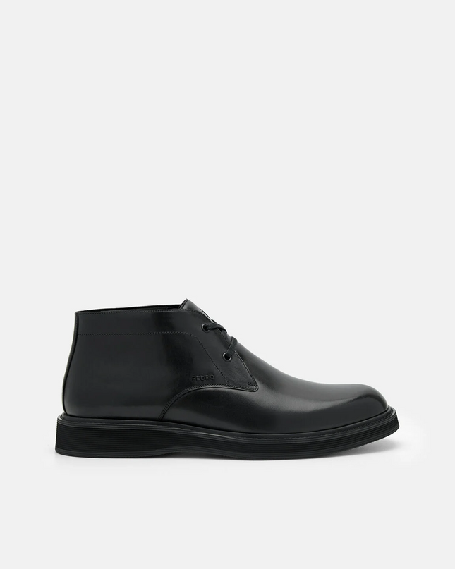 Leather Chukka Boots - Black