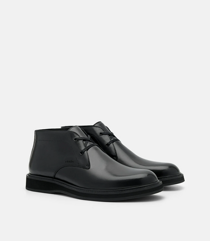 Leather Chukka Boots - Black