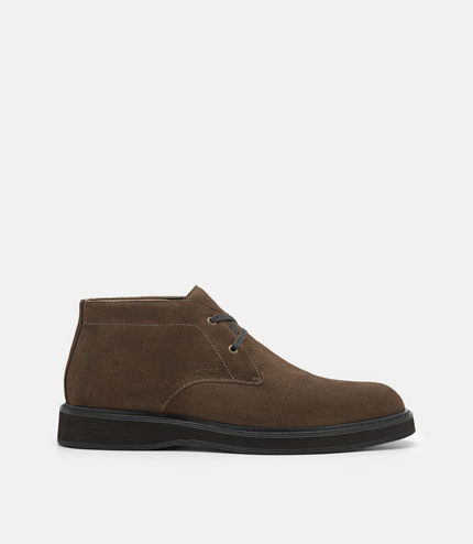 Leather Chukka Boots - Taupe