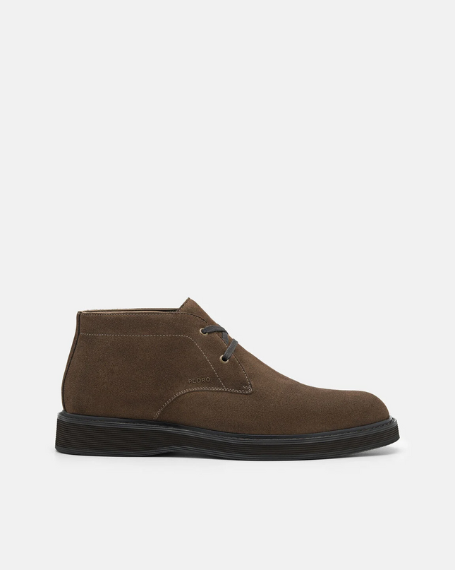 Leather Chukka Boots - Taupe