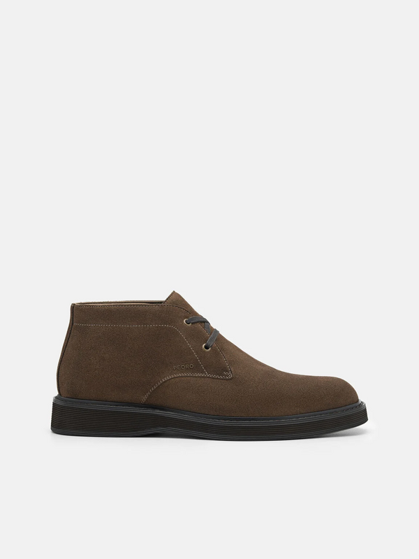 Leather Chukka Boots - Taupe