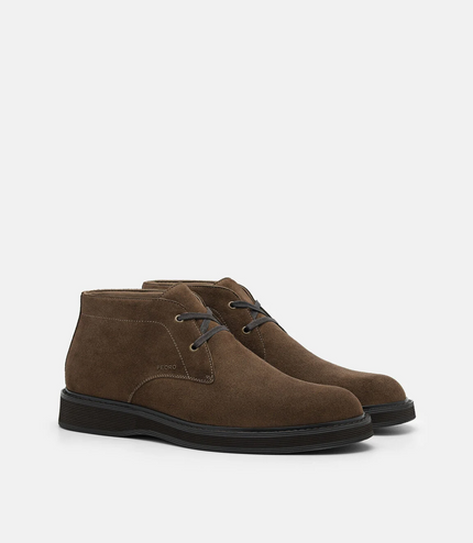 Leather Chukka Boots - Taupe