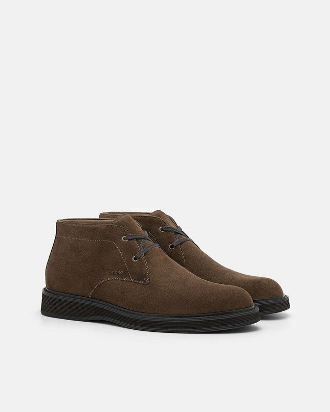 Leather Chukka Boots - Taupe