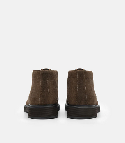 Leather Chukka Boots - Taupe