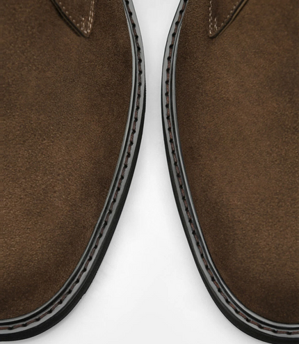 Leather Chukka Boots - Taupe