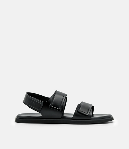 Backstrap Velcro Sandals - Black