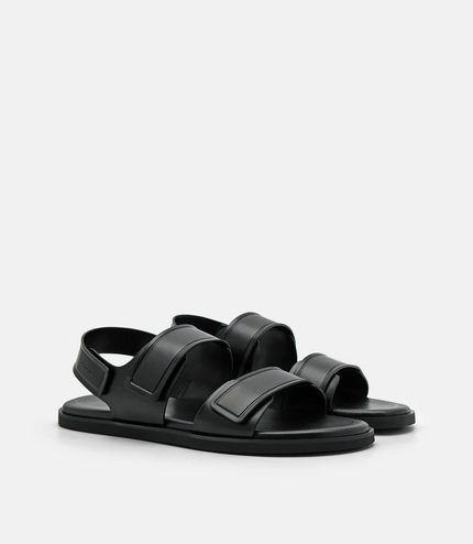 Backstrap Velcro Sandals - Black