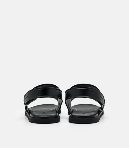 Backstrap Velcro Sandals - Black