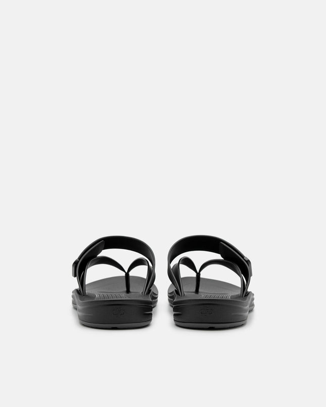 Banded Thong Sandals - Black