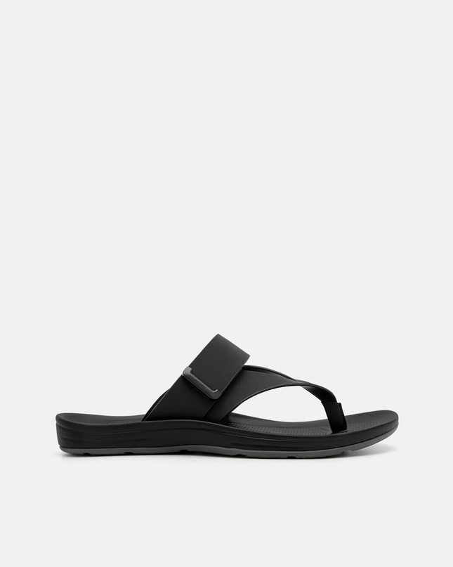 Banded Thong Sandals - Black