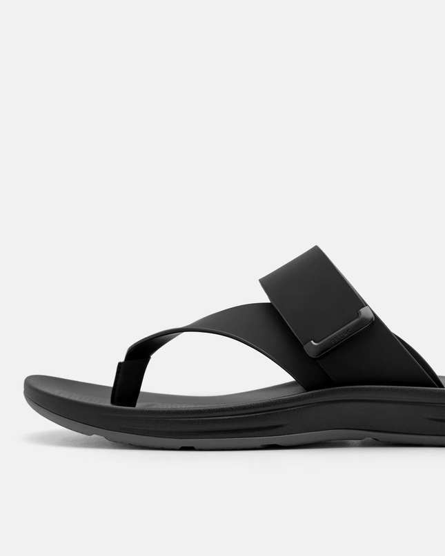 Banded Thong Sandals - Black