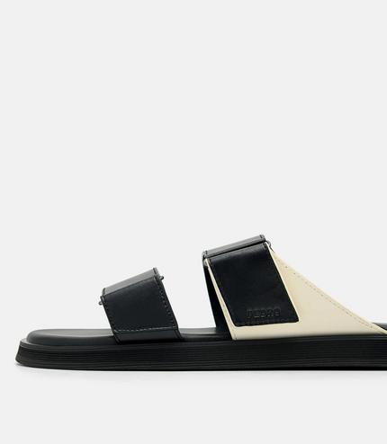 Velcro Slide Sandals - Black
