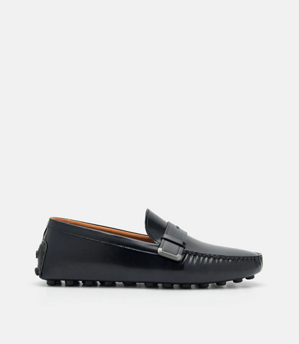 Leather Penny Driving Shoes - Black