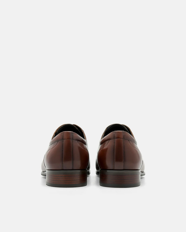 Leather Derby Shoes - Brown
