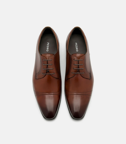 Leather Derby Shoes - Brown