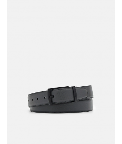 Saffiano Leather Reversible Pin Belt