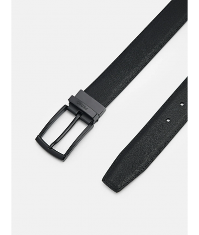Saffiano Leather Reversible Pin Belt