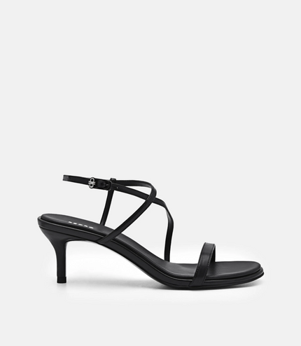 Strappy Heel Sandals - Black