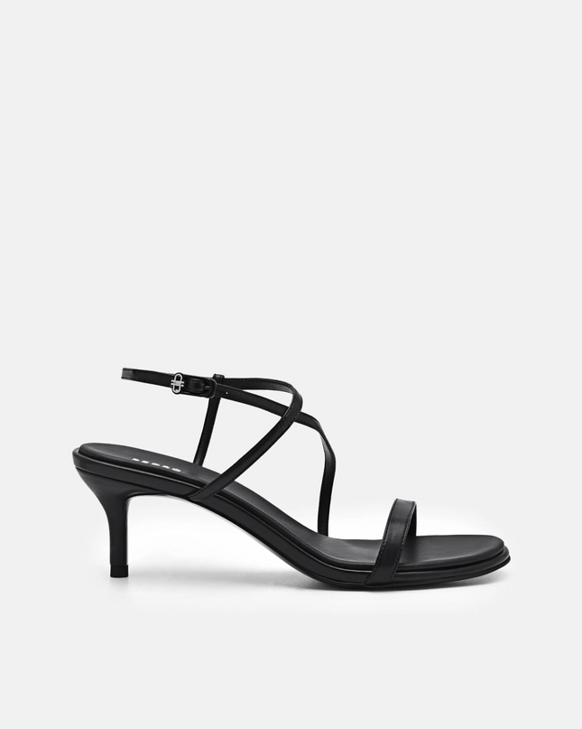 Strappy Heel Sandals - Black