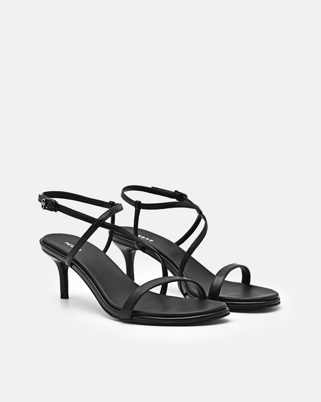 Strappy Heel Sandals - Black