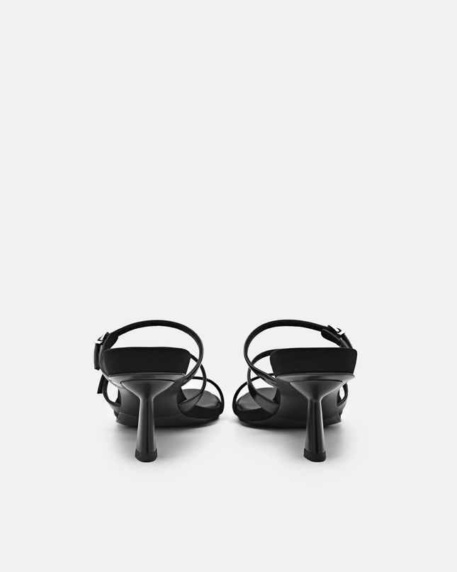 Helix Heel Sandals - Black