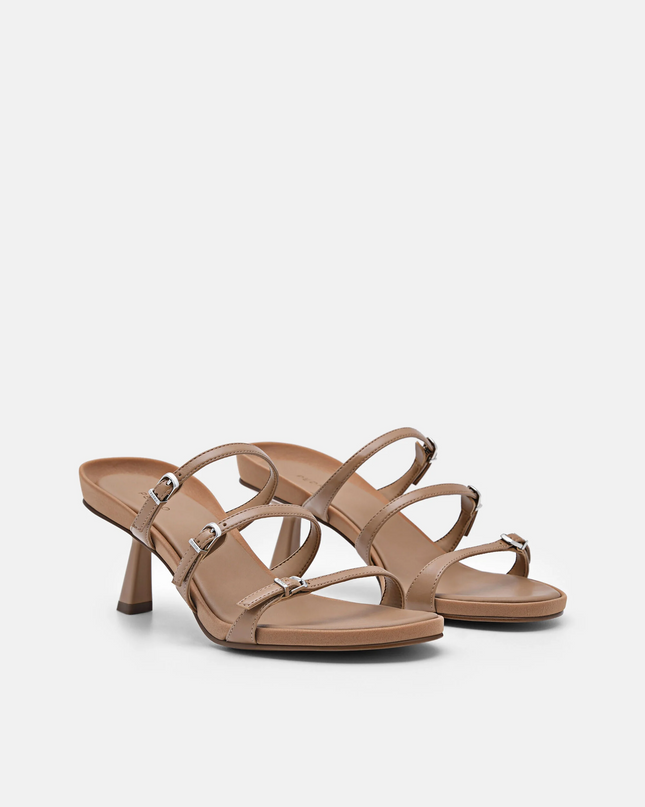 Helix Heel Sandals - Taupe