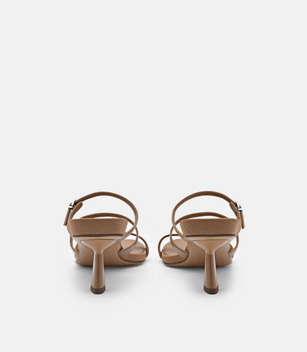 Helix Heel Sandals - Taupe