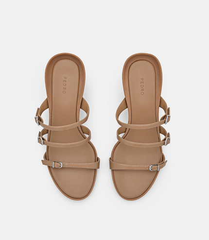 Helix Heel Sandals - Taupe