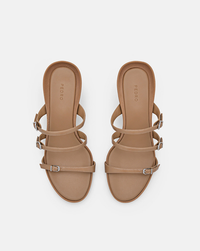 Helix Heel Sandals - Taupe