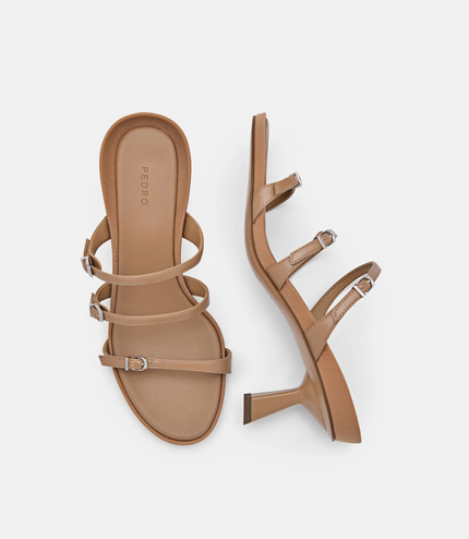 Helix Heel Sandals - Taupe