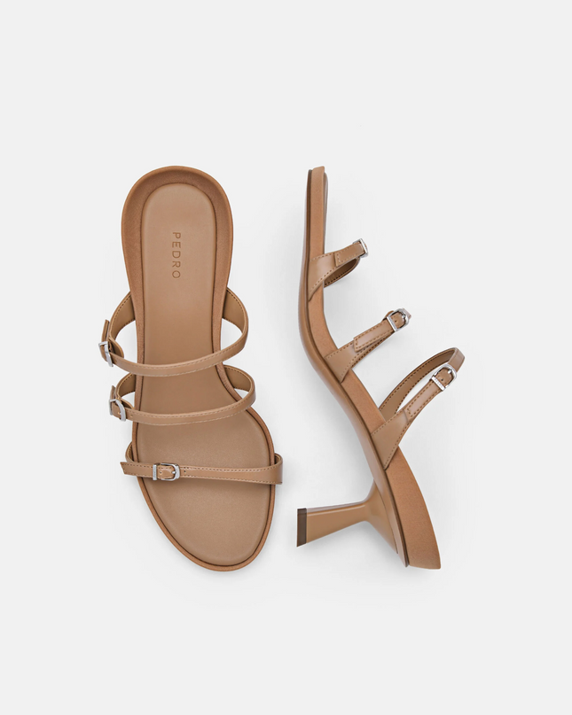 Helix Heel Sandals - Taupe