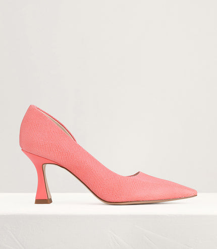 Lizard-Effect Leather Pumps