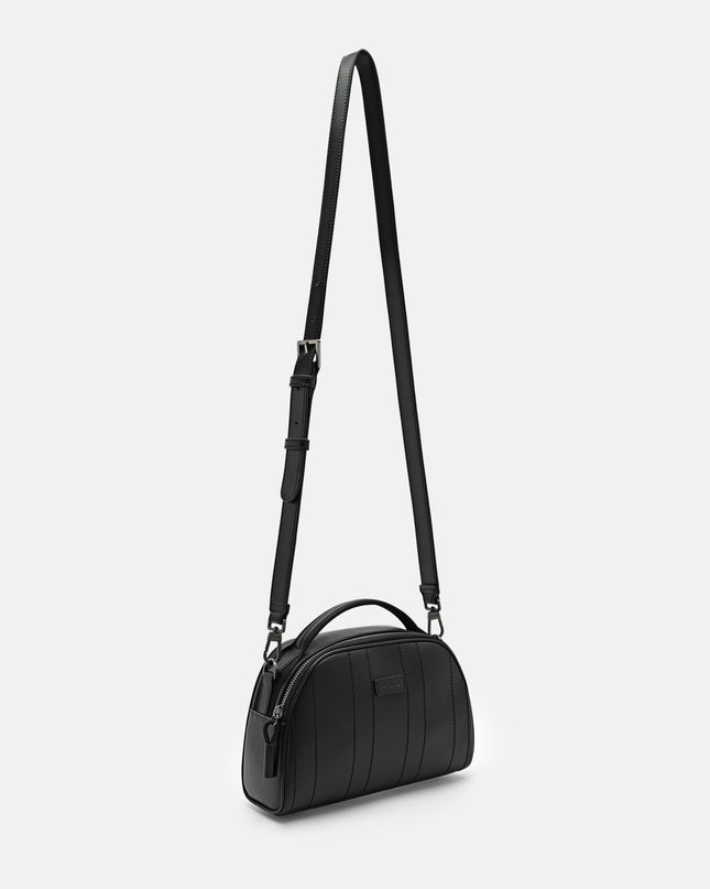 Textured Crossbody Bag - Black