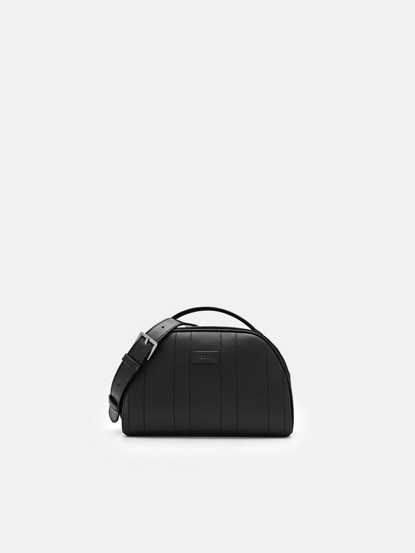 Textured Crossbody Bag - Black