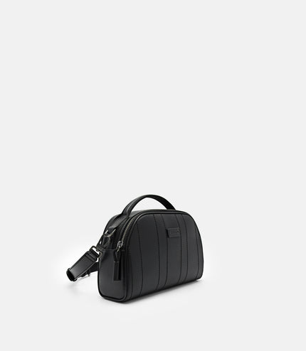 Textured Crossbody Bag - Black