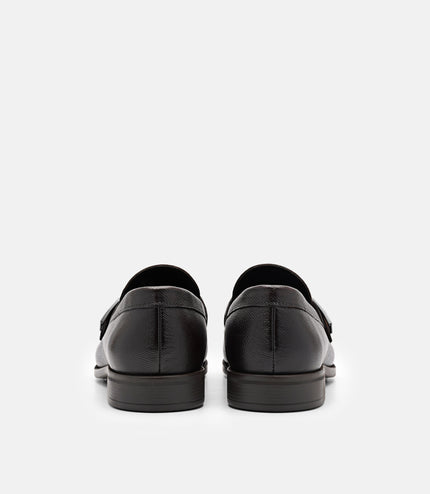 Altitude Embossed Leather Loafers - Dark Brown
