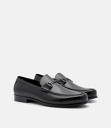 Dale Leather Horsebit Loafers - Black